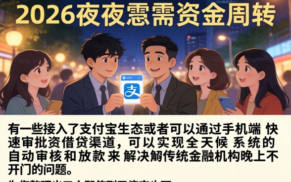 2026有夜晚下款的口子吗，细致阐述5个手机支付宝小额贷款的app