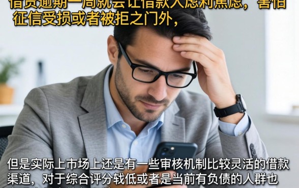 手机上借钱逾期一个星期，概览五个综合评分不足有负债都能下款软件