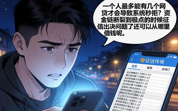 一个人最多有几个网贷，诚意推荐5个征信花居然都下款的平台