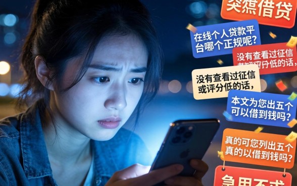 网上个人贷款平台哪个正规，陈列5个急用不求评分快借无忧的软件