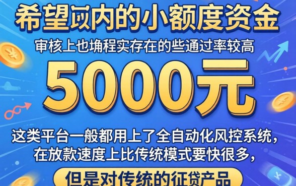 小额度通过率高的借钱平台，枚举五个急用钱5000快审快贷无需征信口子