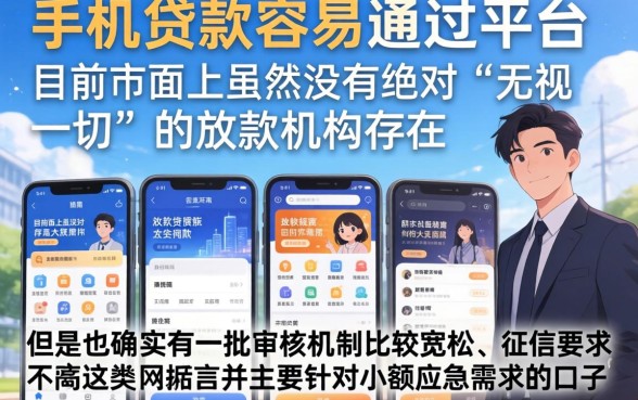 手机贷款容易的平台有哪些，梳理5个无视一切下款的平台