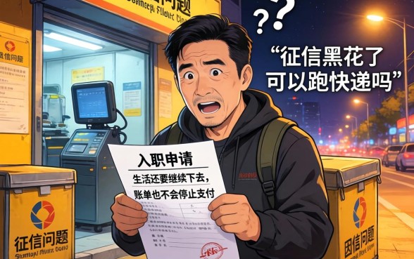 征信黑花了能跑快递吗，热忱推荐5个无视黑花半夜下款的网贷app