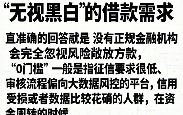 2026无视黑白软件，陈列五个黑户0门槛贷款app