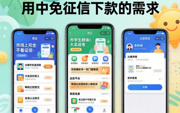 安卓免征信下款的口子，遴选五个大学生可以使用的软件