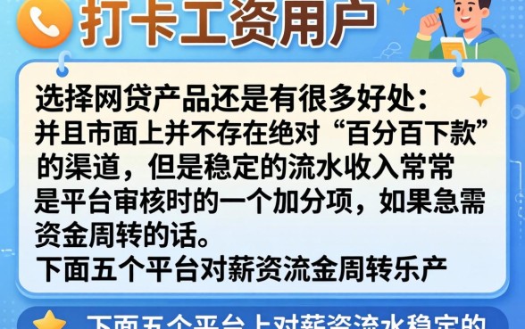 打卡工资能做哪些网贷,鼎力推荐5个无视黑白无视征信申请就下款的app