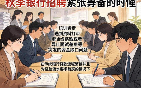 春季和秋季银行招聘,细致阐述五个急用小钱不求征信流水轻松贷的软件