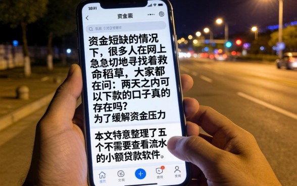 这2天可以下款的口子，汇总五个不查流水的小额度贷款软件