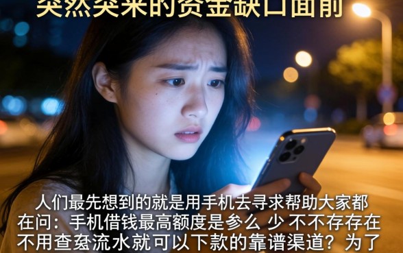 手机里借钱最高额度是多少，甄选五个不查流水的小额度贷款app
