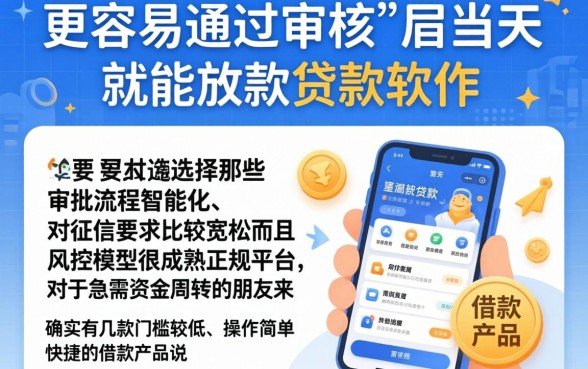 哪款贷款软件更容易通过借钱，梳理五个无忧速借当天放款的app