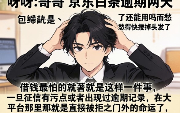 京东白条逾期两天了还能用吗,归集5个黑户可以下的贷款平台