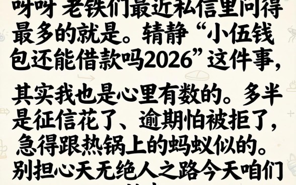 小伍钱包还能借款吗2026,罗列五个逾期必下款的口子