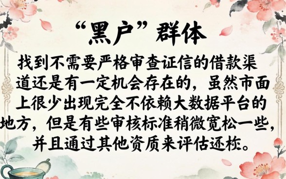 最好借款的平台不看征信，深入剖析5个黑户逾期也能下款的网贷