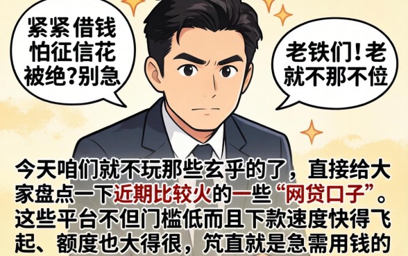 网贷通过率98速度快的平台，枚举五个最新秒批小额贷款口子
