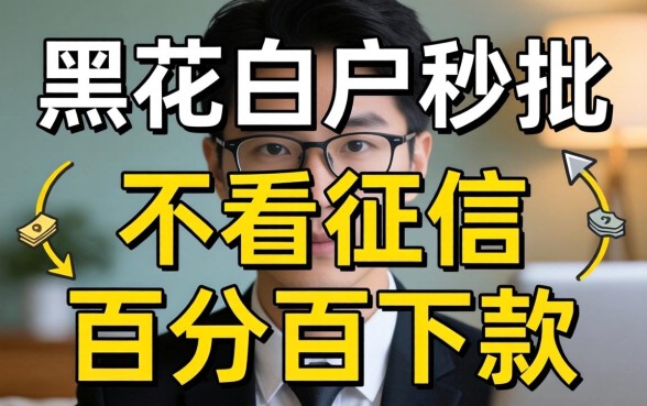 黑花白户秒批借款口子，详尽说明五个不看征信负债的网贷百分百下款app