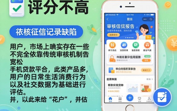 手机贷款不看征信的平台,枚举5个综合评分不足也能下款的网贷