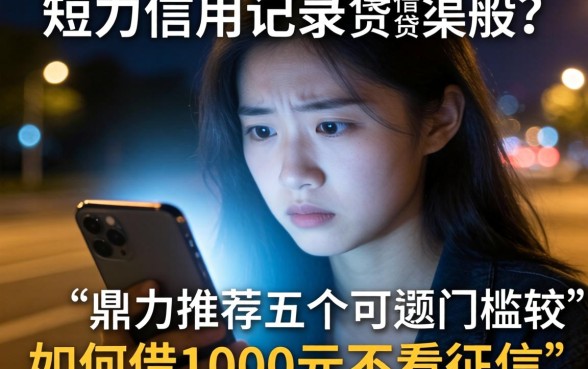 如何借1000元不看征信，鼎力推荐五个可以不看征信就能下款的平台