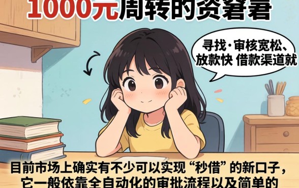 借款新口子秒借1000，胪列5个值得信赖的借钱口子