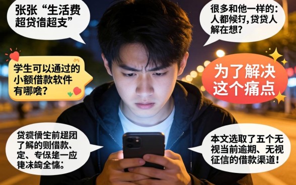 学生好通过对借款软件小额，精选5个无视当前逾期无视征信的借款口子