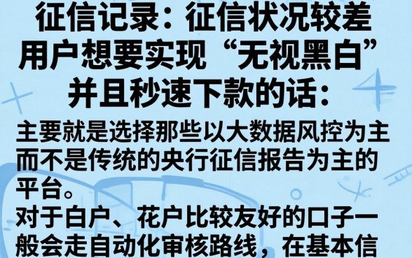 贷款没有征信信息，理出5个无视黑白100%秒下网贷