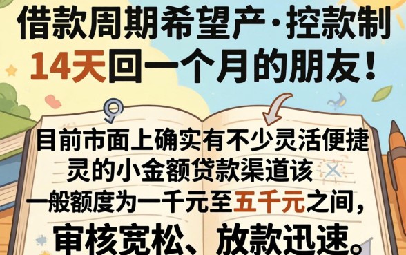 14天到一个月贷款口子，甄选5个1000至5000的小额贷款口子