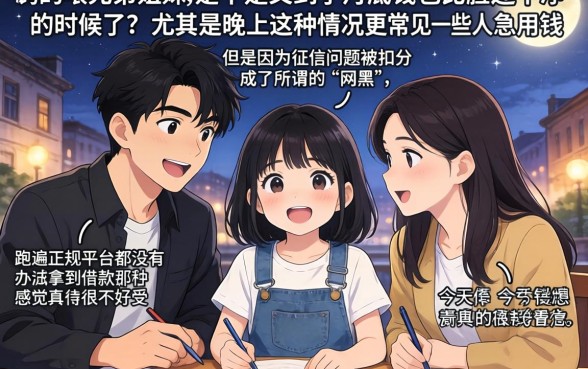 晚上也能秒下的黑户口子，理出五个网黑真正能下款的平台