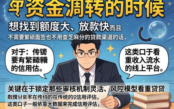 大额度下款快的口子，筛选5个不用面签和芝麻分的贷款平台