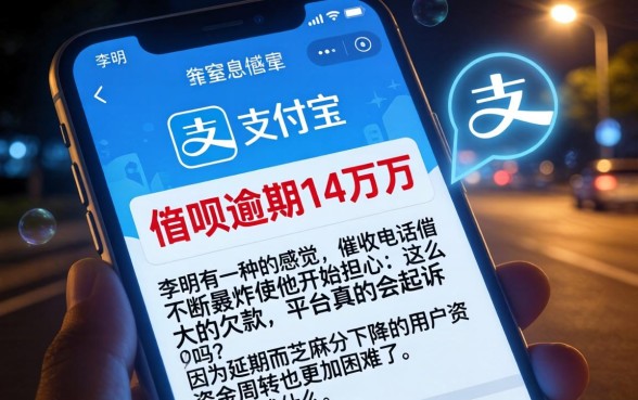 支付宝逾期14万多会起诉吗,深入剖析5个芝麻分负面借款的口子