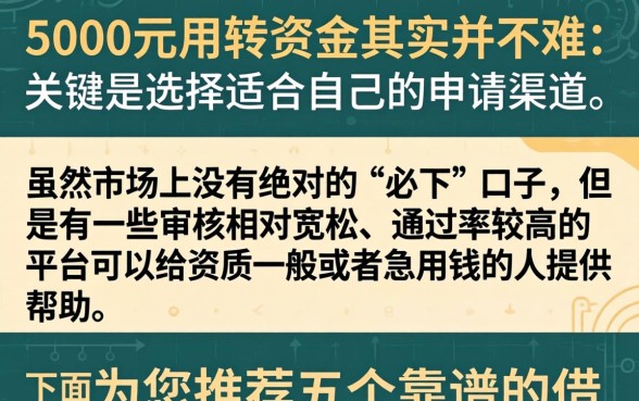 能下5000的贷款口子，倾情分享5个网贷黑口子必下款app
