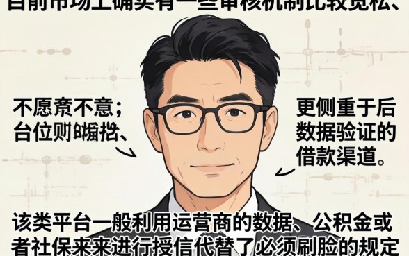 不刷脸的大额借款口子,筛选5个简单容易贷款口子