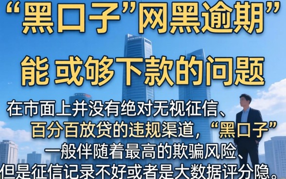 2026年能下款的黑口子，筛选五个网黑逾期下款软件