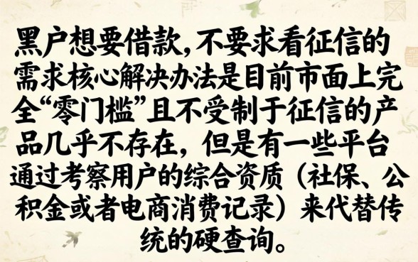 黑户求推荐不看征信的网贷，整理5个每个人扣多少？