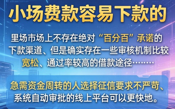小额贷款好下的口子吗，陈列5个无视征信黑白100%秒下软件