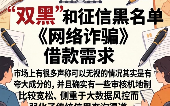 无视双黑的贷款口子，汇整5个网黑真正能下款的口子