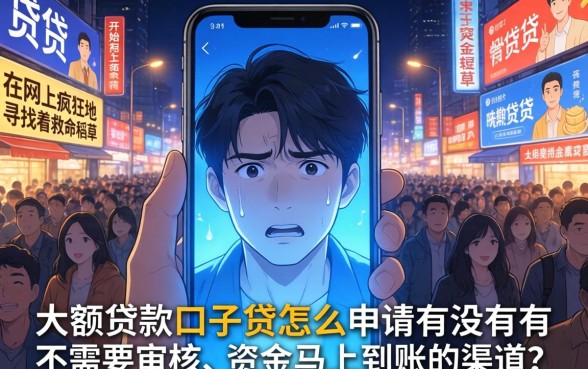 大额贷款口子贷款怎么贷，梳理五个不审核直接下款的口子