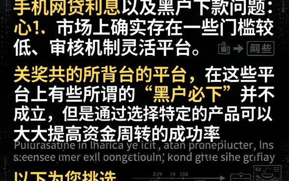 手机网贷平台哪个利息低一点，详尽说明5个手机小额黑户快速贷款平台