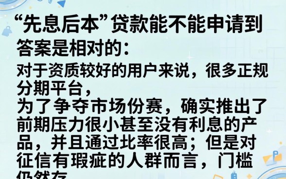 先息后本贷款容易，倾情分享5个高能分期贷款app新秀