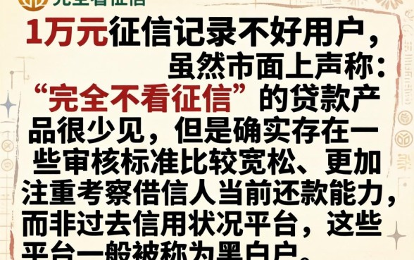 不看征信急需3万，枚举五个黑白贷款不是高炮的平台