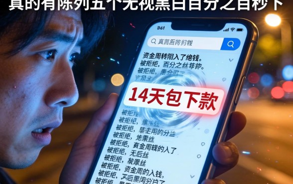 14天包下款的口子叫什么，陈列5个无视黑白100%秒下网贷app