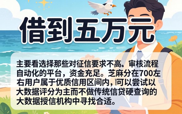哪里可以轻松借到5万，详尽说明5个秒下700芝麻分贷款口子