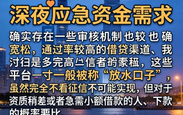 2026深夜放水口子，诚意推荐五个不看黑户下款的软件