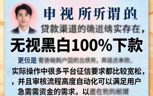 就用身份证的贷款，归集5个无视黑白100%秒下网贷小额夜间口子