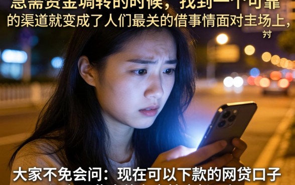 现在能下款的网贷口子还有哪些，筛选5个轻松贷10万的口子