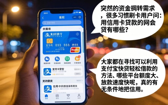 通过信用卡贷款的网贷有哪些，精选5个支付宝快贷轻松借软件