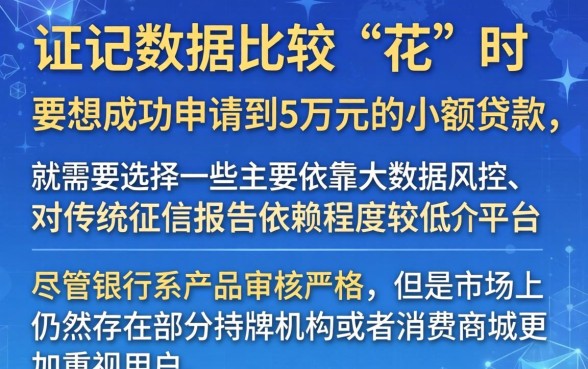 什么小额贷款能贷5万呢，条列五个征信花居然都下款了的平台