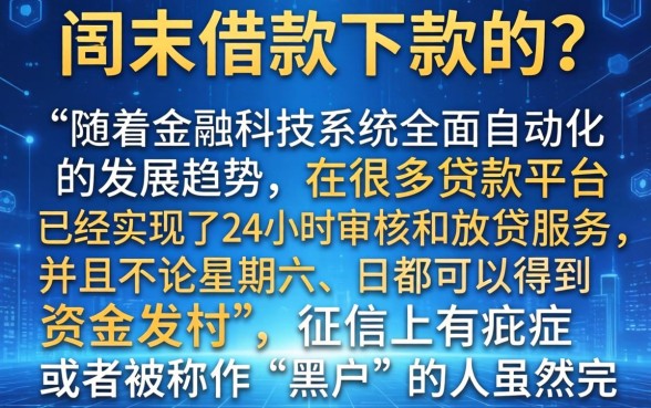 借款口子周末下款吗可以吗，详尽说明5个黑户无条件下款的软件