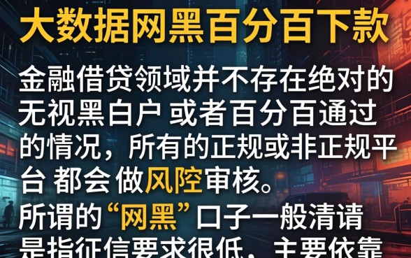 大数据网黑贷款口子，筛选5个百分百下款无视黑白户网贷app