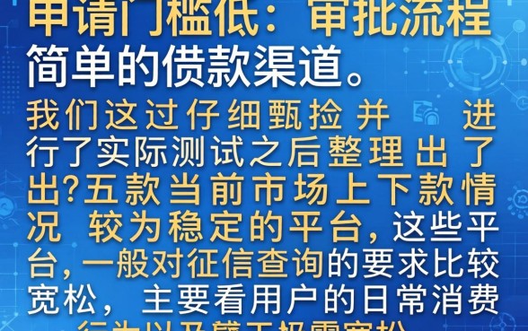 小黑鱼里的贷款口子，深入剖析五个不看征信查询的平台