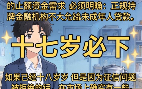 十七岁小额借钱网,深入剖析5个无视黑户秒下的口子