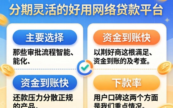 什么网络贷款平台好用点，遴选5个分期有额度的网贷平台